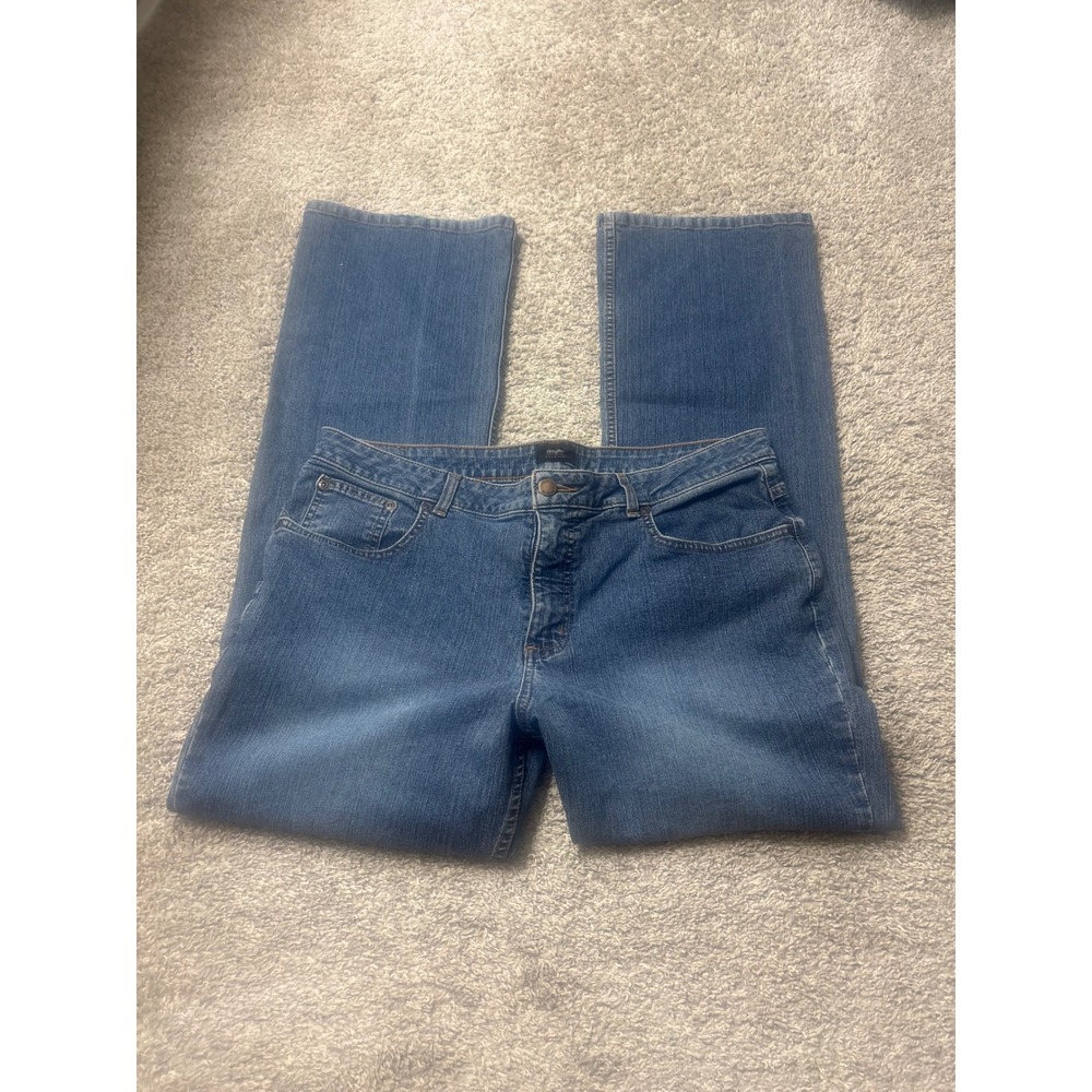 Mossimo Stretch Blue Jeans Womens Medium Wash Bootcut Denim Pants RN 17730